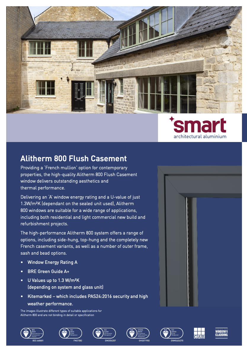 smart 800 flush casement brochure