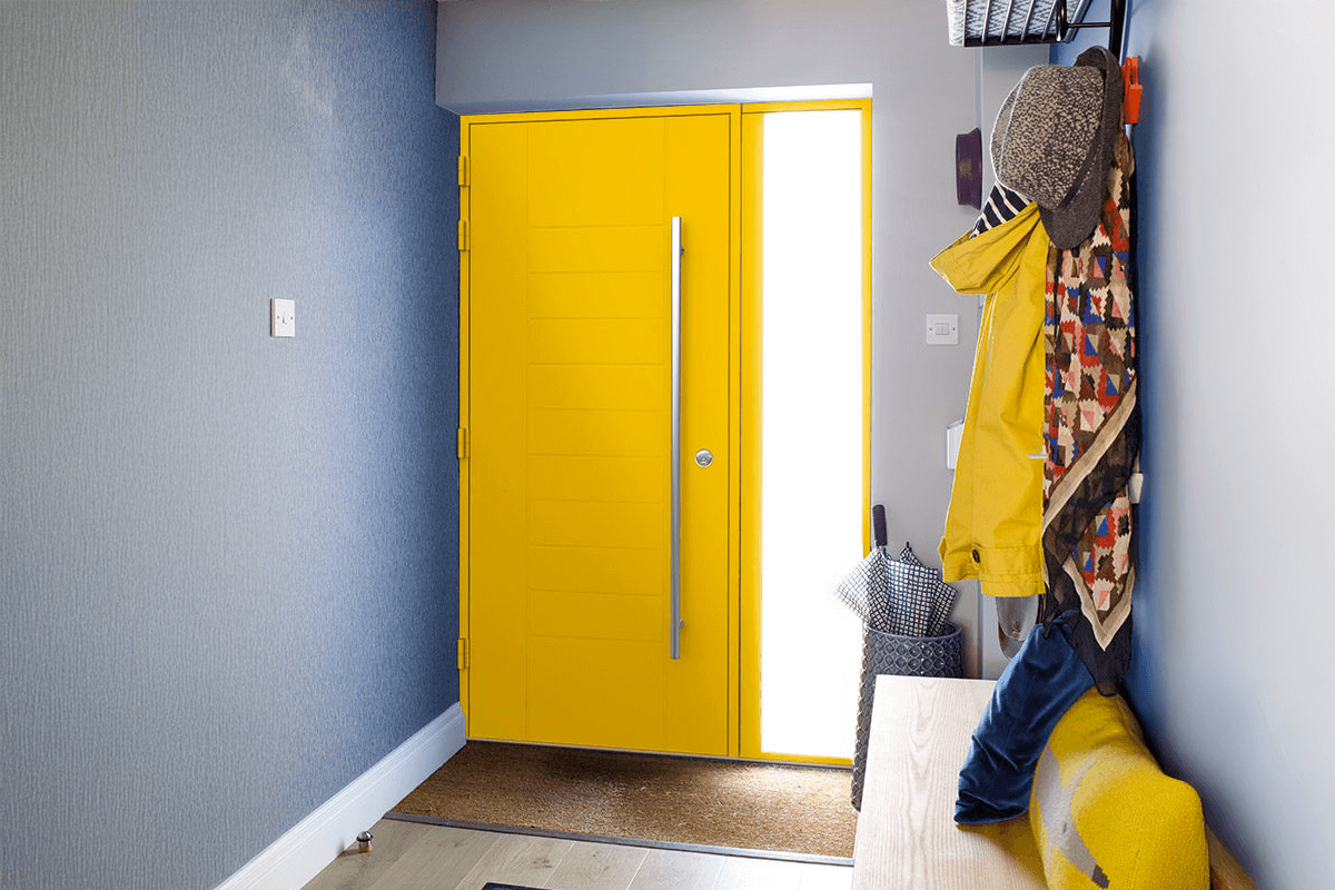 yellow smart designer door